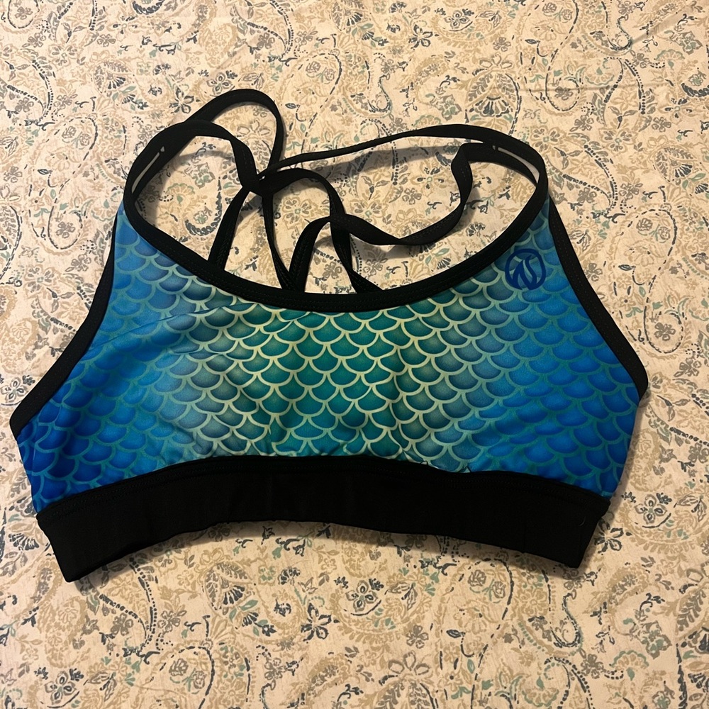 Ink N Burn Mermaid Azul Sportsbra